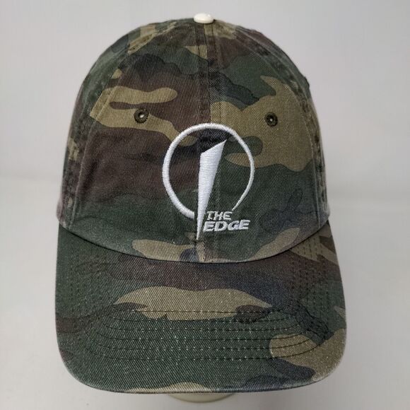 Port Authority Men's Strapback Camo Hat OSFA The Edge Embroidered Logo - Picture 3 of 11